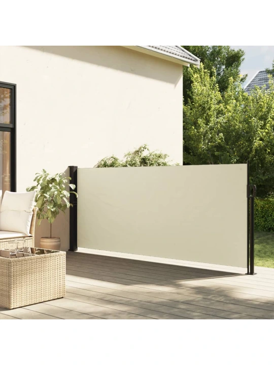 Zatahovací boční markýza krémová 140 x 500 cm