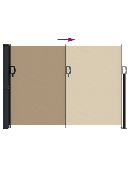 Zatahovací boční markýza taupe 140 x 500 cm
