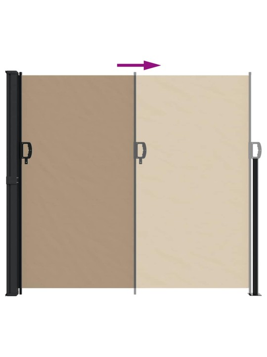 Zatahovací boční markýza taupe 180 x 500 cm