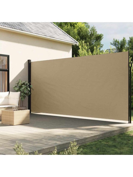 Zatahovací boční markýza béžová 200 x 500 cm