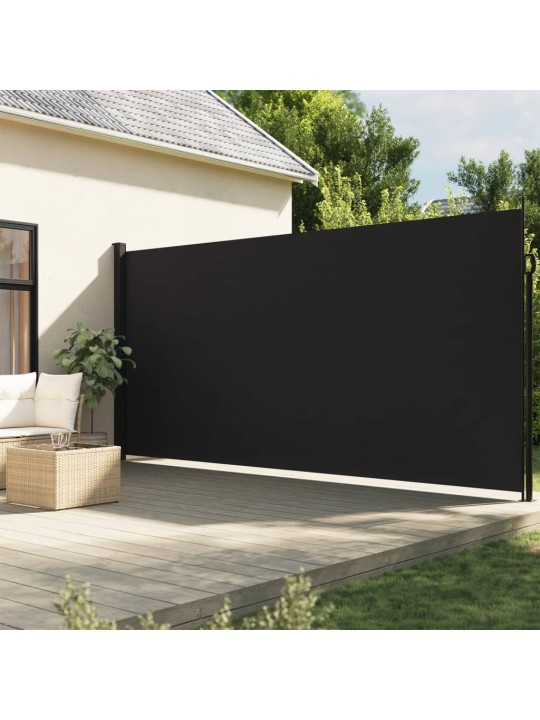 Zatahovací boční markýza černá 220 x 500 cm