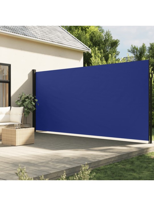 Zatahovací boční markýza modrá 220 x 500 cm