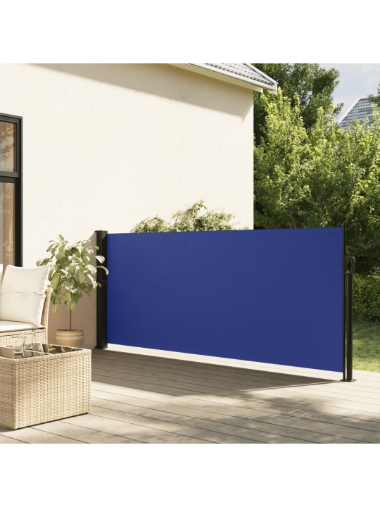 Zatahovací boční markýza modrá 120 x 600 cm
