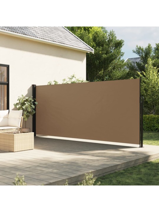 Zatahovací boční markýza taupe 160 x 600 cm