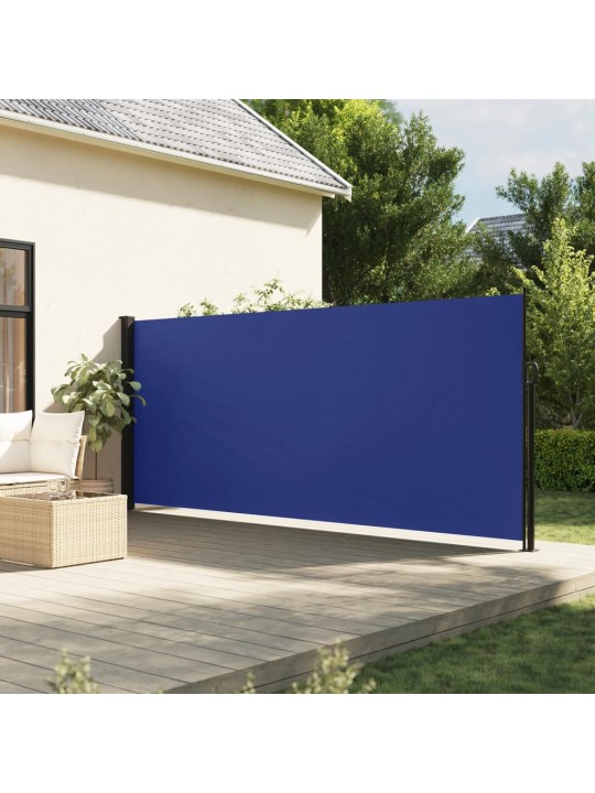Zatahovací boční markýza modrá 180 x 600 cm