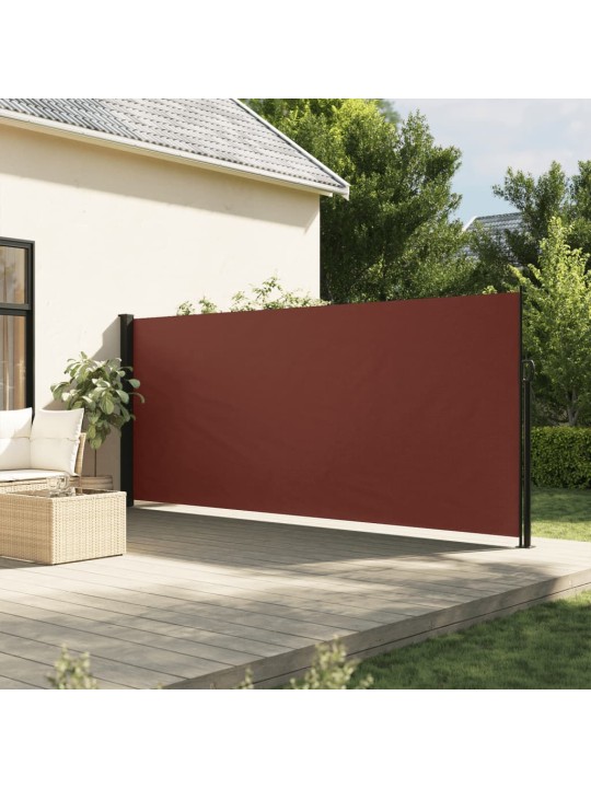 Zatahovací boční markýza hnědá 180 x 600 cm