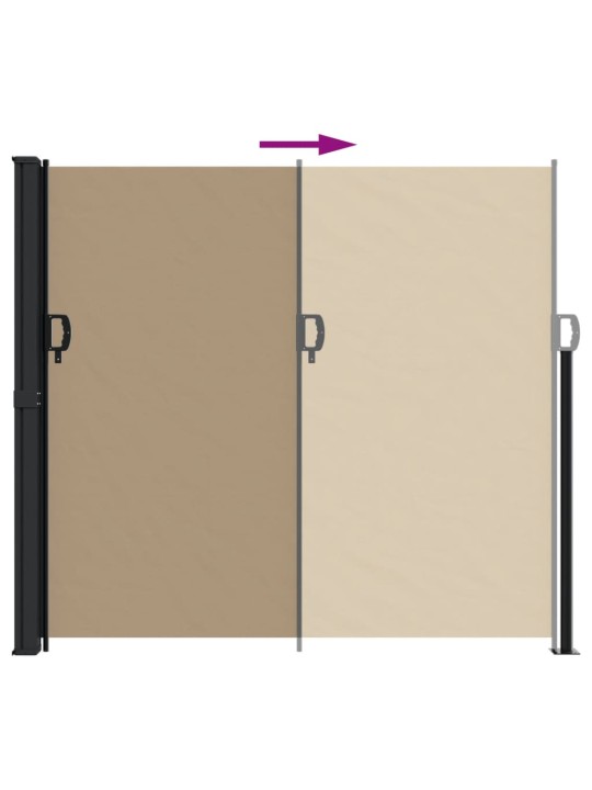 Zatahovací boční markýza taupe 180 x 600 cm