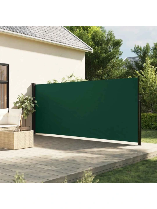 Zatahovací boční markýza tmavě zelená 180 x 600 cm