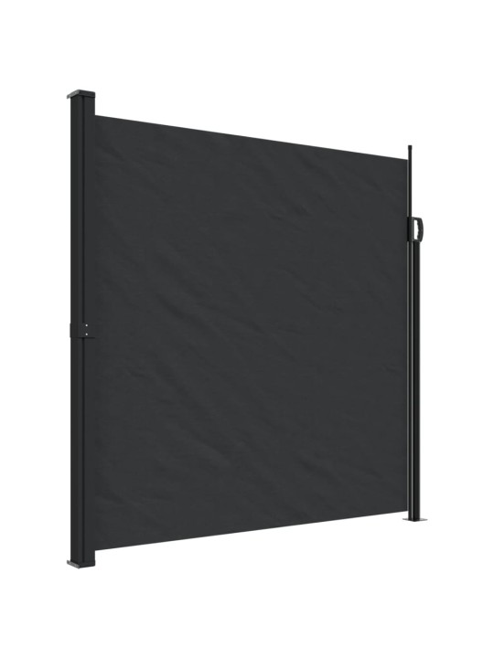 Zatahovací boční markýza černá 200 x 600 cm