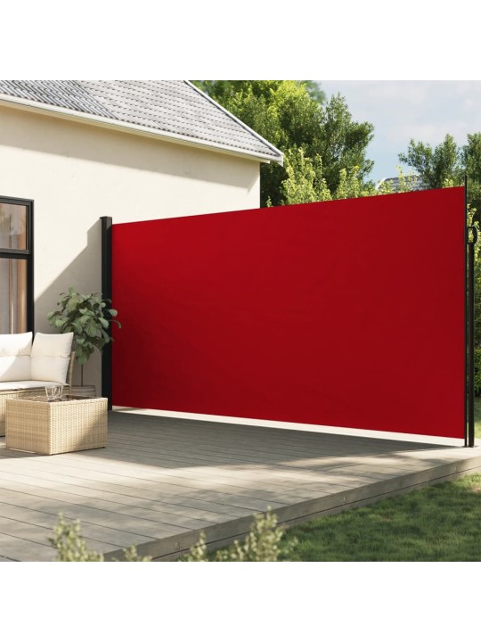 Zatahovací boční markýza červená 200 x 600 cm