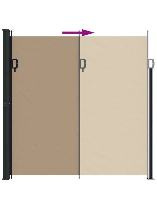 Zatahovací boční markýza taupe 200 x 600 cm