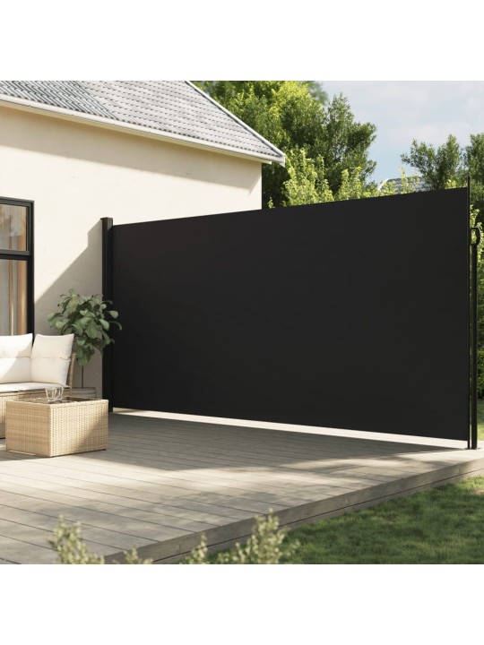 Zatahovací boční markýza černá 220 x 600 cm