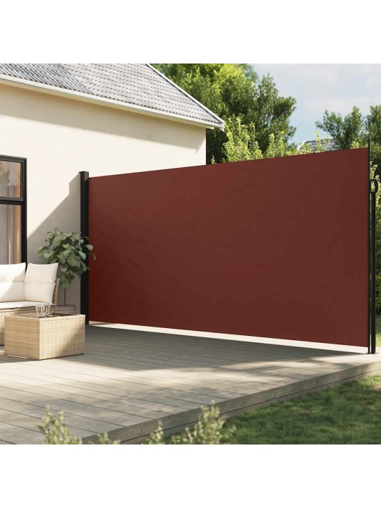 Zatahovací boční markýza hnědá 220 x 600 cm