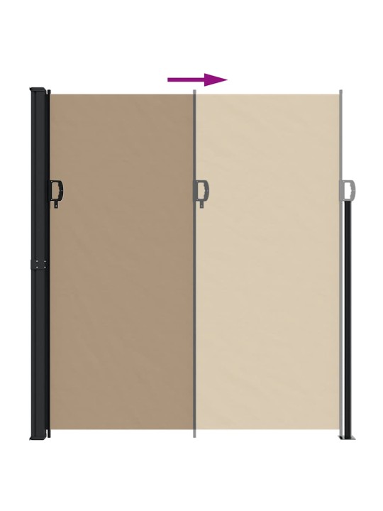 Zatahovací boční markýza taupe 220 x 600 cm