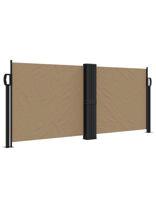Zatahovací boční markýza taupe 100 x 600 cm