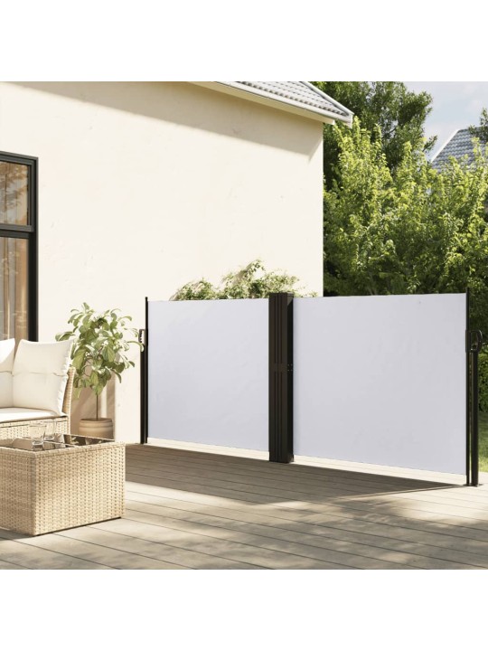 Zatahovací boční markýza bílá 120 x 600 cm