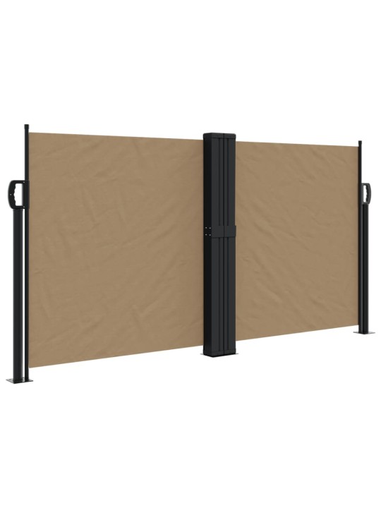 Zatahovací boční markýza taupe 120 x 600 cm