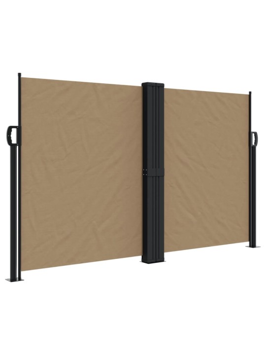 Zatahovací boční markýza taupe 140 x 600 cm