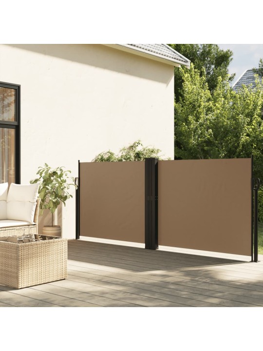 Zatahovací boční markýza taupe 140 x 600 cm