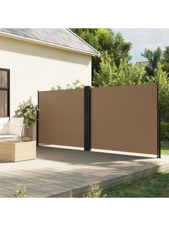 Zatahovací boční markýza taupe 160 x 600 cm