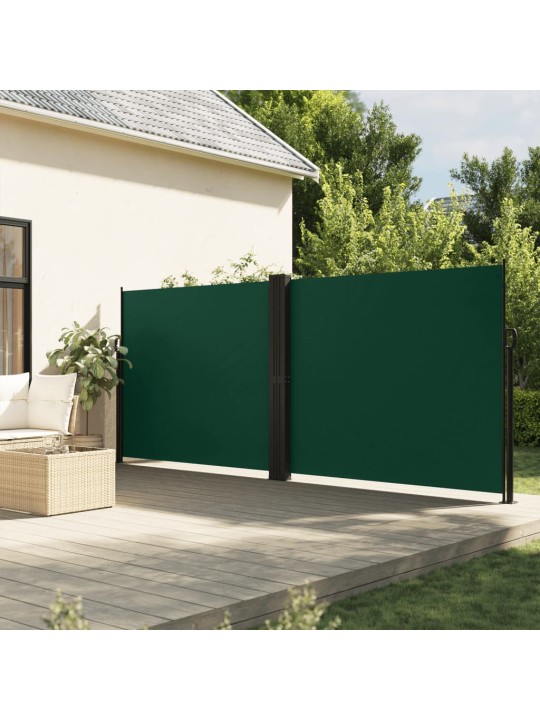 Zatahovací boční markýza tmavě zelená 160 x 600 cm