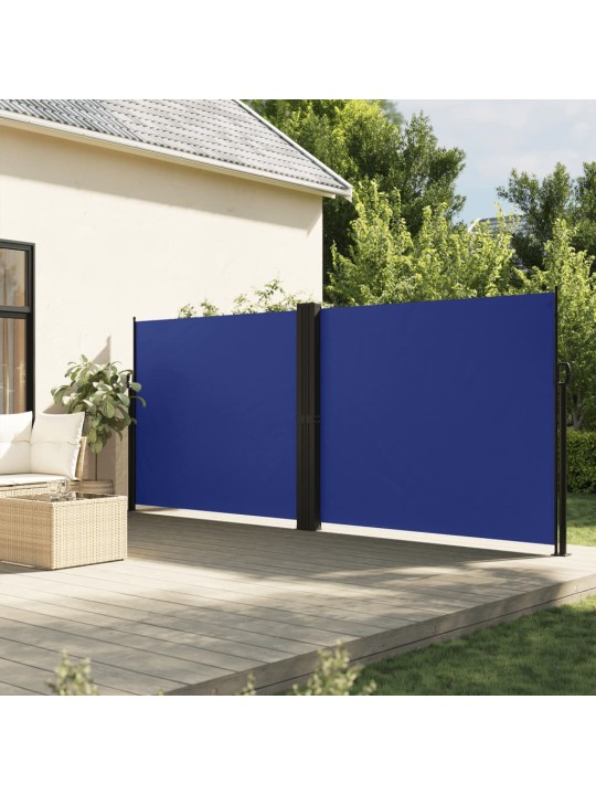 Zatahovací boční markýza modrá 180 x 600 cm