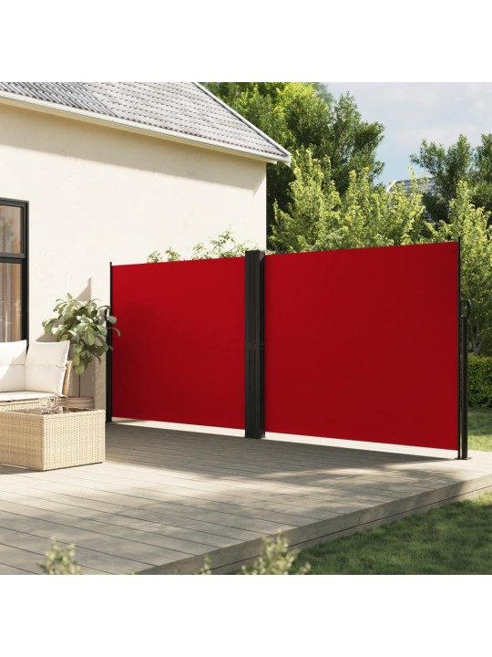 Zatahovací boční markýza červená 180 x 600 cm