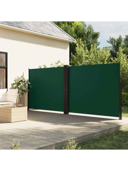 Zatahovací boční markýza tmavě zelená 180 x 600 cm