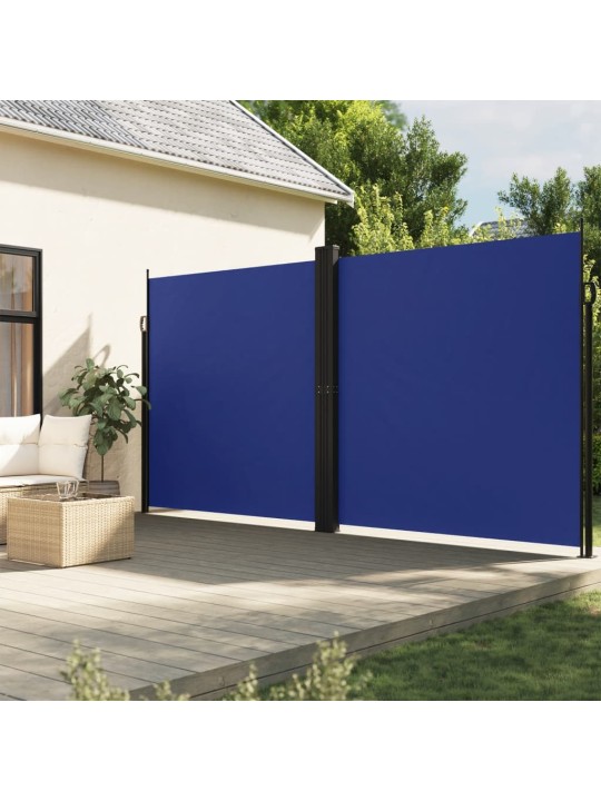 Zatahovací boční markýza modrá 200 x 600 cm