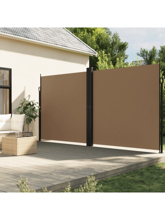 Zatahovací boční markýza taupe 200 x 600 cm