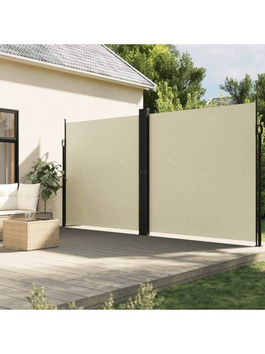 Zatahovací boční markýza krémová 220 x 600 cm
