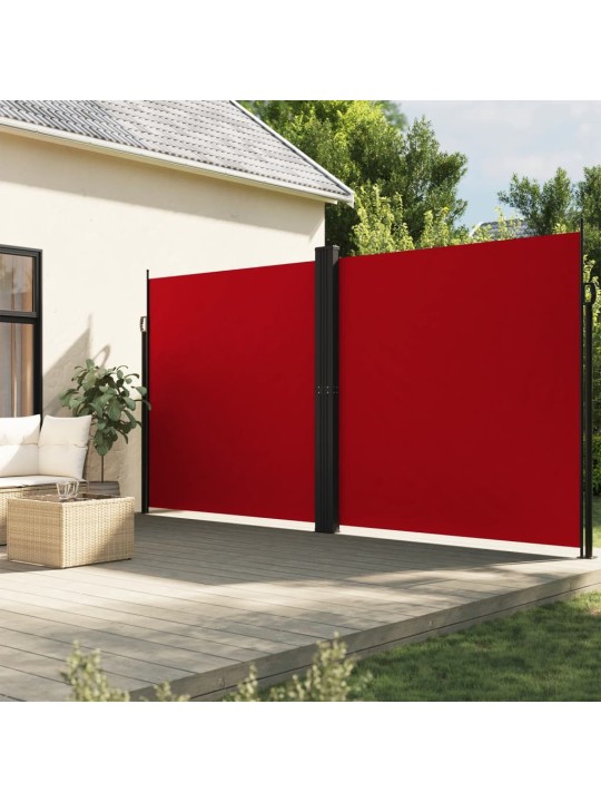 Zatahovací boční markýza červená 220 x 600 cm