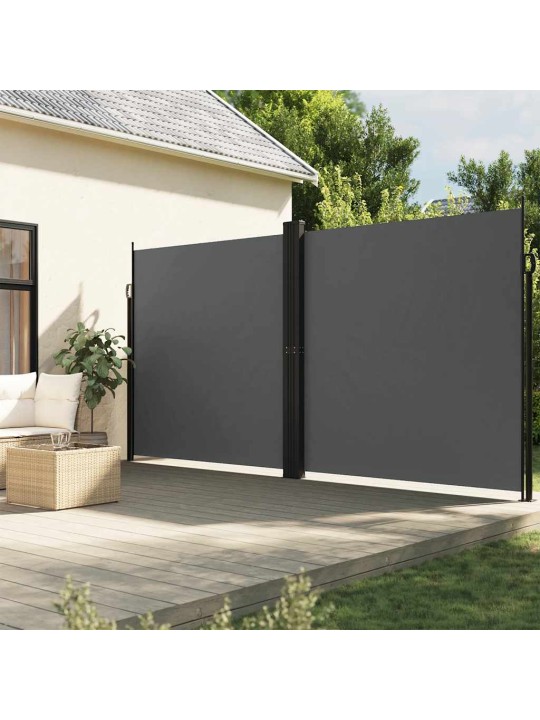 Zatahovací boční markýza antracitová 220 x 600 cm