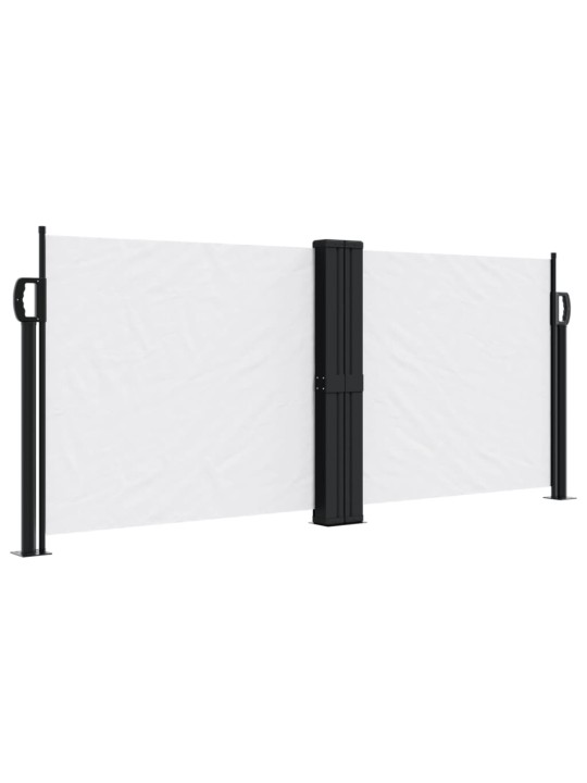Zatahovací boční markýza bílá 100 x 1 000 cm