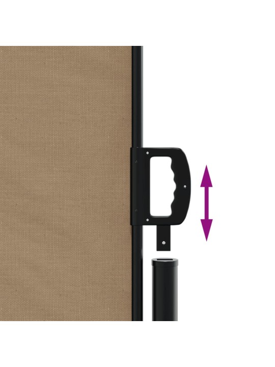 Zatahovací boční markýza taupe 100 x 1 000 cm