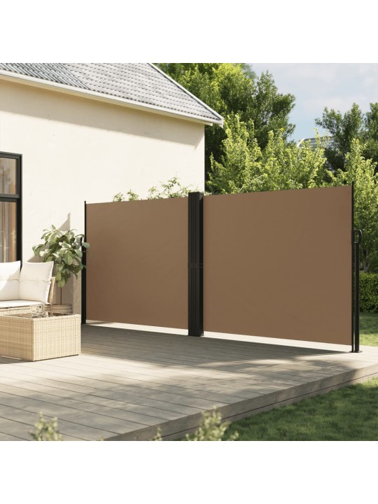 Zatahovací boční markýza taupe 180 x 1 000 cm