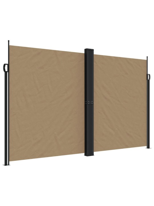 Zatahovací boční markýza taupe 200 x 1 000 cm