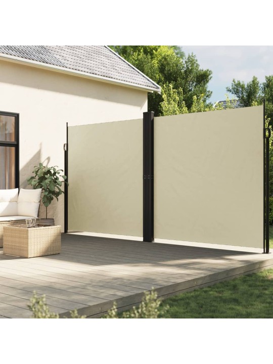 Zatahovací boční markýza krémová 220 x 1 000 cm