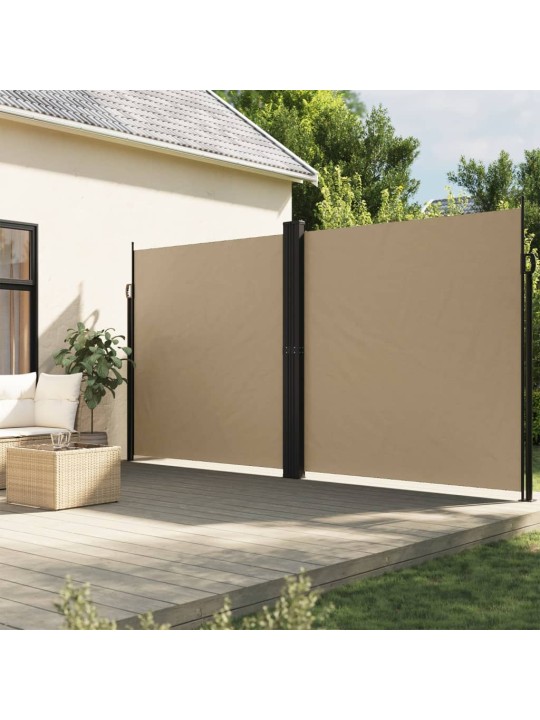 Zatahovací boční markýza béžová 220 x 1 000 cm