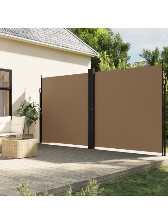 Zatahovací boční markýza taupe 220 x 1 000 cm