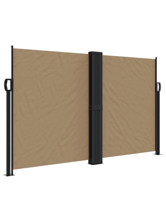 Zatahovací boční markýza taupe 140 x 1 200 cm