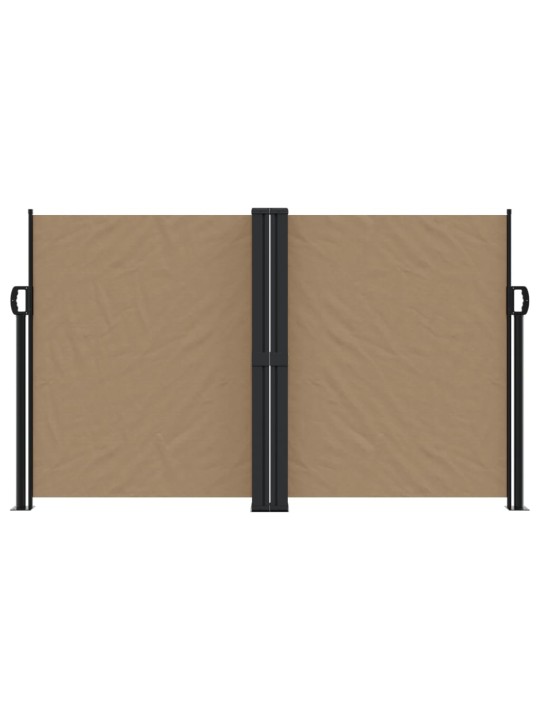 Zatahovací boční markýza taupe 140 x 1 200 cm