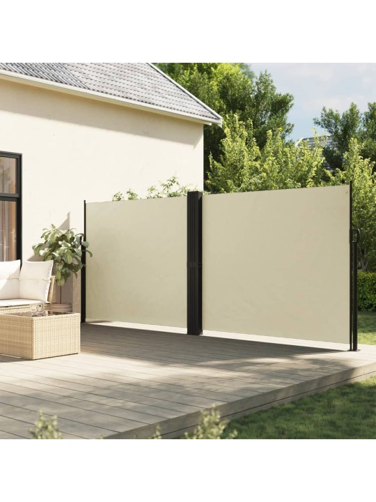 Zatahovací boční markýza krémová 160 x 1 200 cm