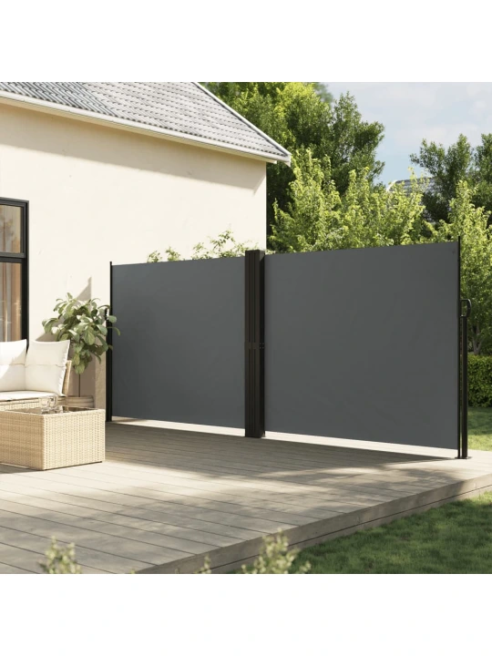 Zatahovací boční markýza antracitová 160 x 1 200 cm