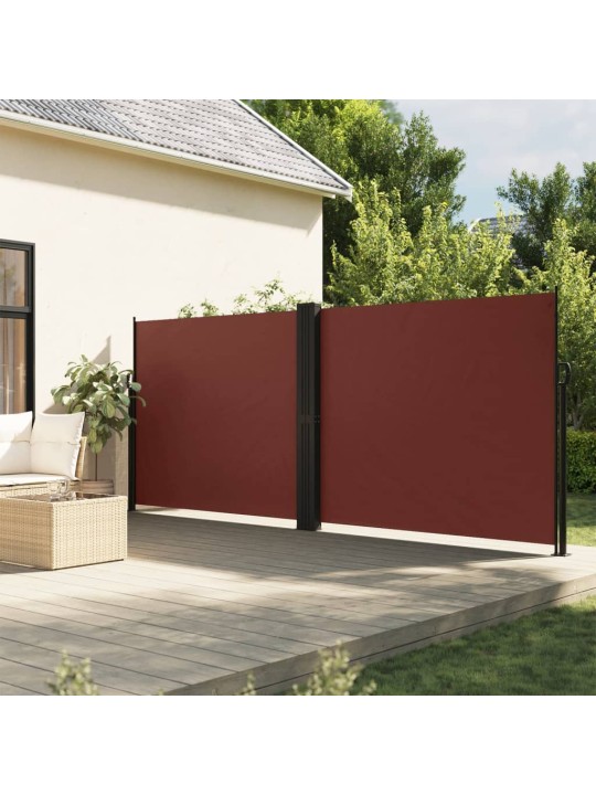 Zatahovací boční markýza hnědá 160 x 1 200 cm