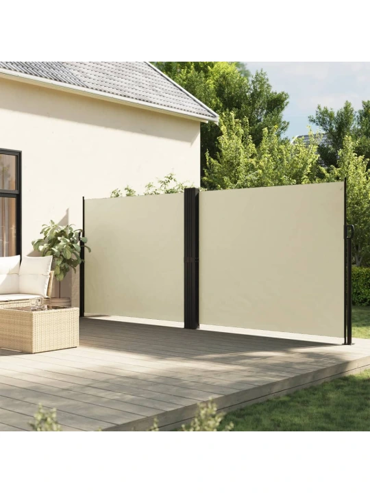 Zatahovací boční markýza krémová 180 x 1 200 cm