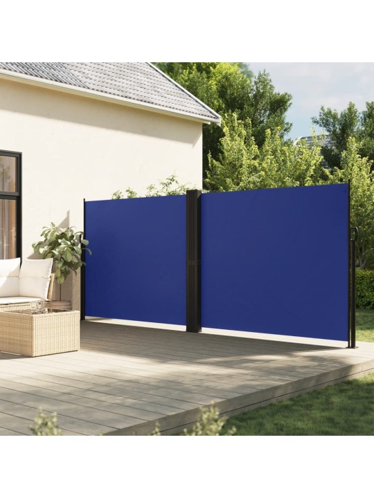 Zatahovací boční markýza modrá 180 x 1 200 cm