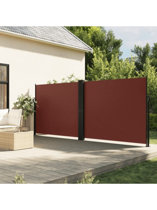 Zatahovací boční markýza hnědá 180 x 1 200 cm