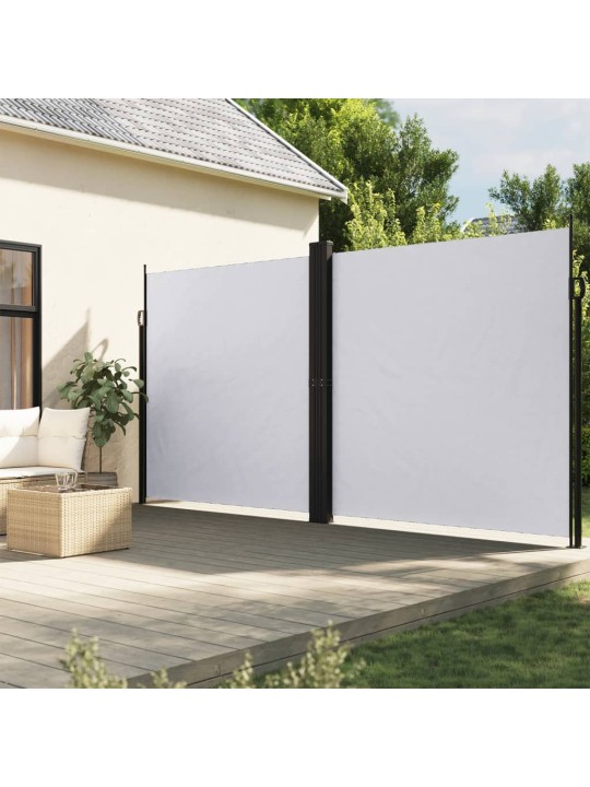 Zatahovací boční markýza bílá 220 x 1 200 cm