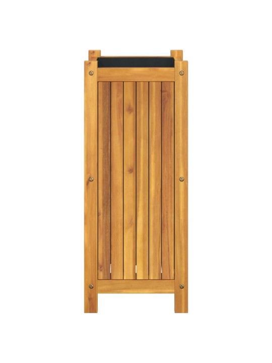 Zahradní truhlík s vložkou 31x31x75 cm masivní akáciové dřevo